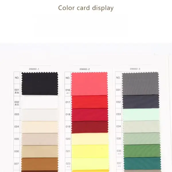 Water-resistant, windproof, 4-way stretch fabric available in various colors.