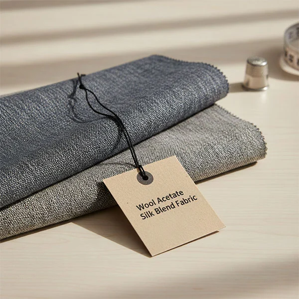 ウールアセテートシルク混紡生地